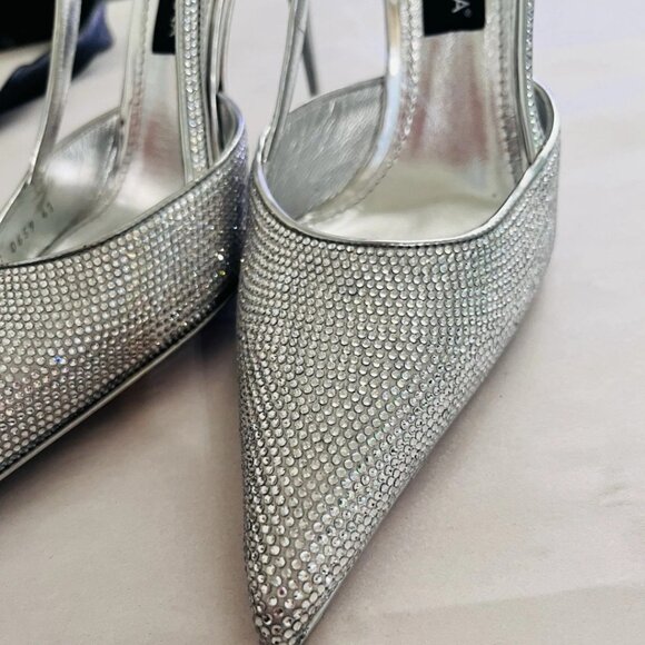 Dolce & Gabbana Lollo 105 Crystal Slingback Pumps - Picture 6 of 16